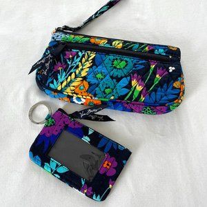 Vera Bradley Wristlet Wallet and Zip ID Case | Midnight Blues